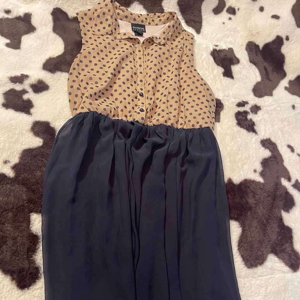 Navy and Tan Dress from Enfocus Studio